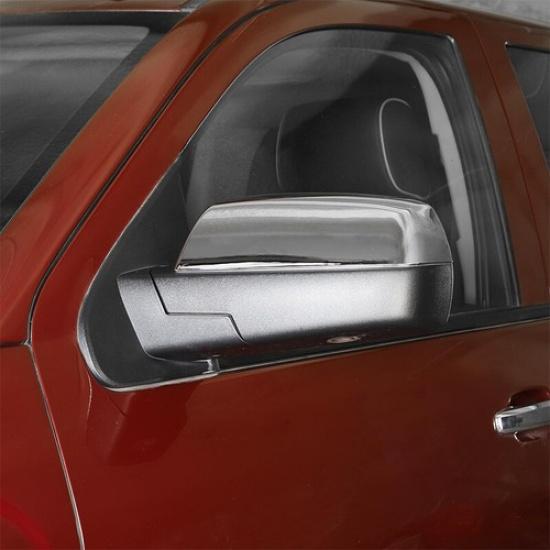 Silver Side Rearview Mirror Cover Trim For Chevy Silverado GMC Sierra 2014~2018