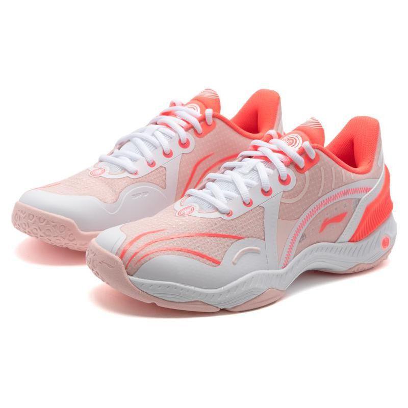 Кроссовки для бадминтона Li Ning Qixi Low-Top Унисекс Белые Красные AYZT009-2
