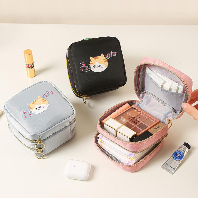 Large Capacity Sanitary Pad Lipstick Coin Purse Women's Menstrual Handkerchief Storage Bag Portable Sanitary Napkin Storage Bag