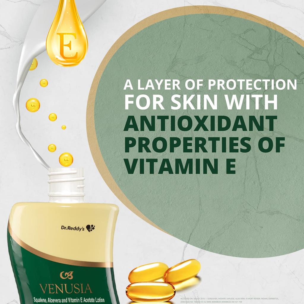 Venusia Dr. Reddy's Moisturizing Lotion 200 Ml Pack of 1 for Soft Hydrated Skin Daily Care