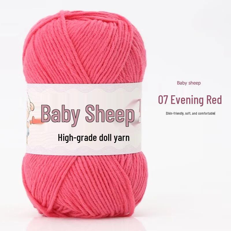 Пряжа из 4 нитей combed milk cotton (хлопок с молочным протеином) в мотке, для вязания спицами и крючком своими руками: Идеально для детских свитеров и шарфов