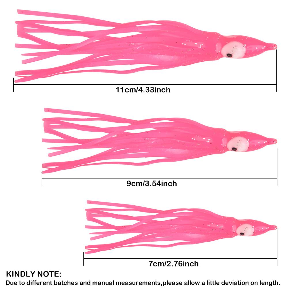 30/50/100 шт. Мягкая приманка кальмар, Осьминог, Юбка кальмара, Приманка для троллинга, Джиги, Силиконовая искусственная приманка для тунца, парусника, сома