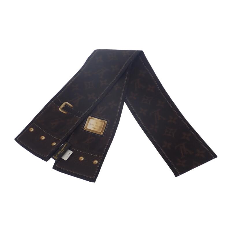 Louis Vuitton M72396 Scarf Dark Brown Silk Women