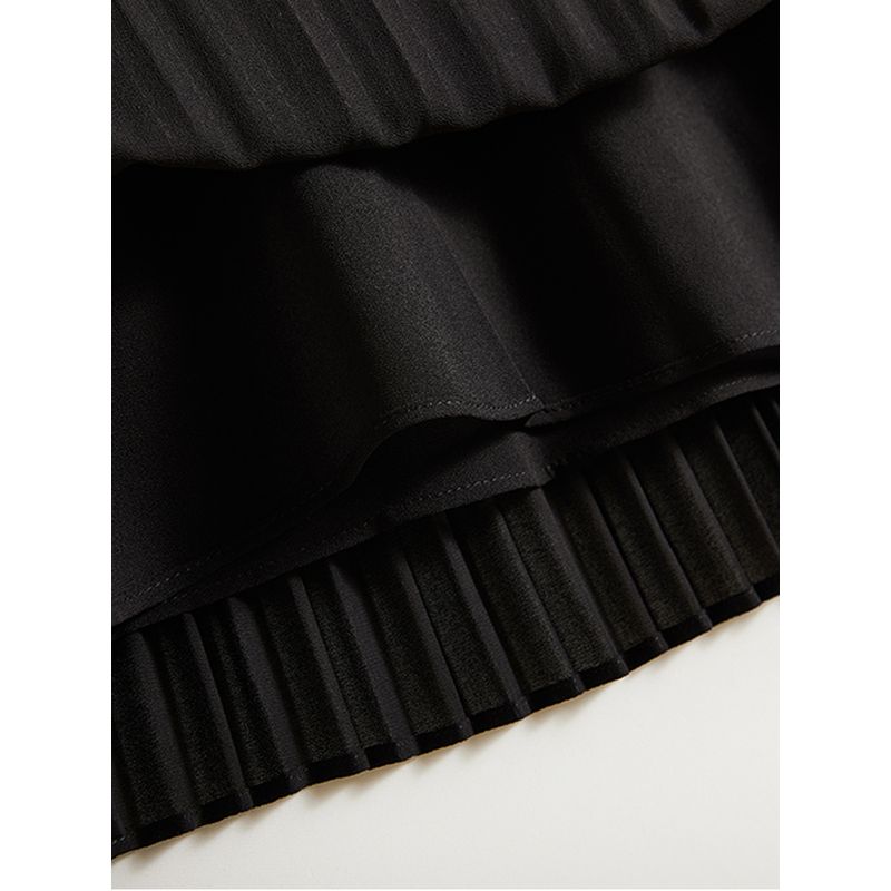 Japan Foreign Trade Order! Sanzhai Top ~ Temperament Women Pleat High Elastic Round Neck Small A Word Flash Diamond Collar T-shirt Summer