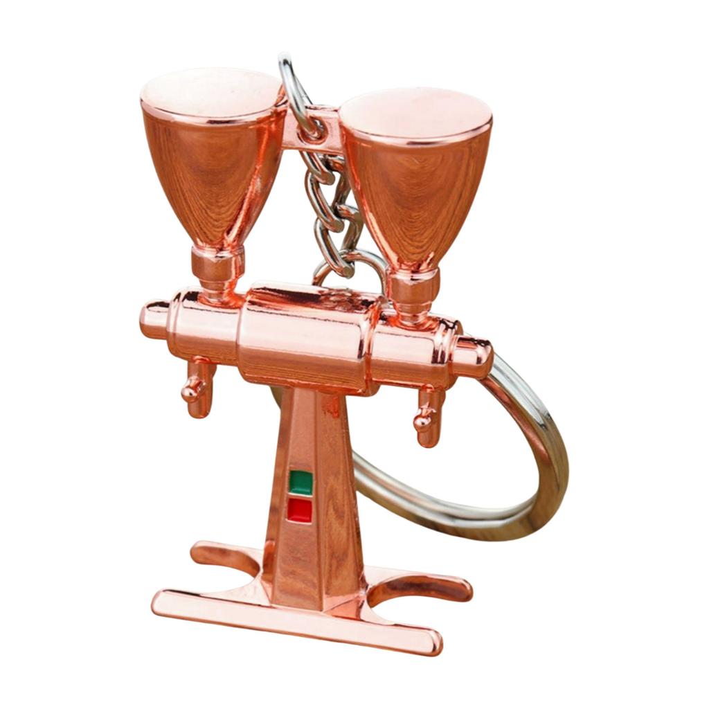 Кофейная культура Символический брелок-портафильтр Аксессуар для эспрессо-машины Подвеска для сумки Металлическая текстура Подходит для подарка