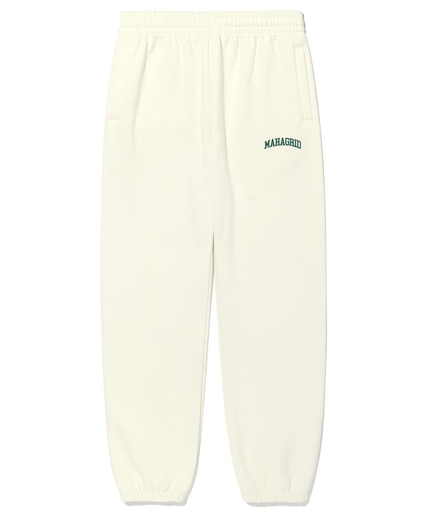 MAHAGRID Varsity Sweat Pant Cream(Mg2Csmpa00A)