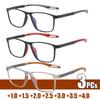 3PCS Reading Glasses Men Anti Blue Presbyopic Eyeglasses Antifatigue Computer Eyewear +1.0 +1.5 +2.0 +2.5 +3.0 +3.5 +4.0