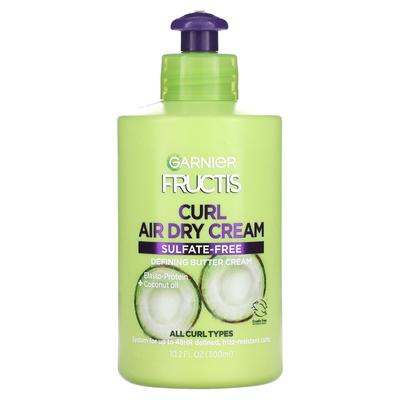 Fructis, Curl Nourish, несмываемый уход, крем-масло Air Dry, 10,2 жидких унций (300 мл)