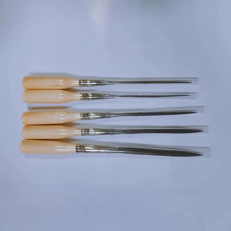 3pcs/set Long Hair Drawing Pen Art Supplies Artist's Painted Oil/Watercolor Painting Fill Corner Edge Creation Paint Brushes