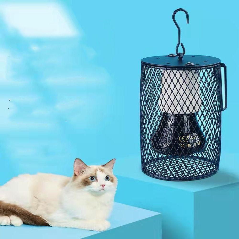 Ceramic Heat Emitter Pet Heating Lampshade Iron Mesh Dome Anti-scald Lampshade Pet Coop
