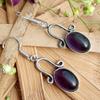 Аметист Драгоценный камень Стерлингового серебра 925 пробы с покрытием для вечеринок Серьги-крючки Ювелирные изделия NST-J2H1423