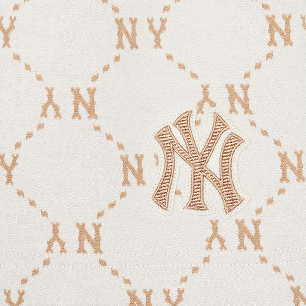 MLB Алмазный Монограмм New York Yankees Алмазный Цветочный Удобные Свободная Посадка На Шнурках Повседневные Шорты Унисекс Шорты Кремовый 3ASPM0343-50CRS