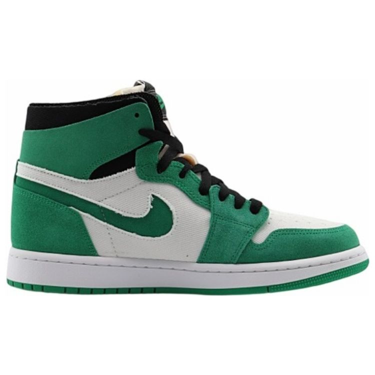 Air Jordan 1 High Zoom Comfort Stadium Зеленые женские кроссовки Белый Черный CT0979-300