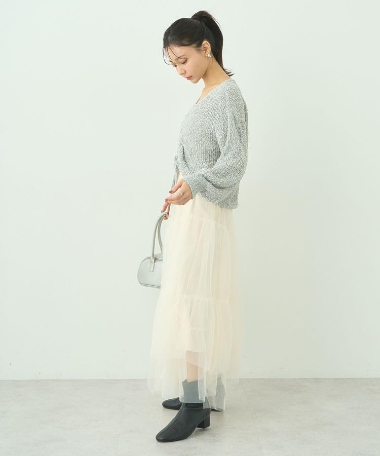 Музыкальный трикотажный пуловер на кулиске, вересково-серый [Земля и Экология], женский свитер,