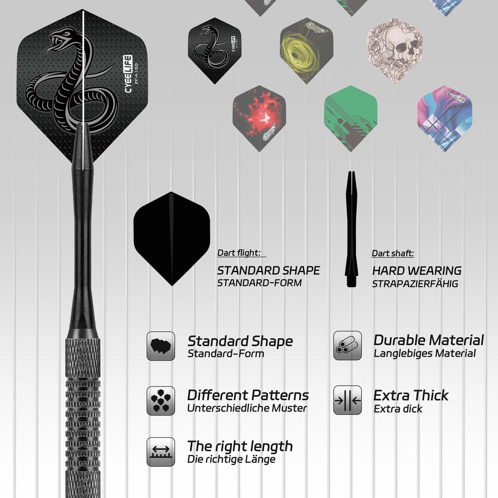 Электронная мишень для дартса CyeeLife с пластиковым наконечником, мягкие стрелы для дротиков, набор профессиональных мягких стрел для дротиков, 18 стрел