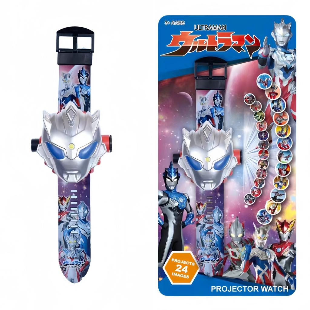 Детские часы в стиле аниме «Ультрамен», детские часы, игрушки, милые мультяшные проекции со вспышкой, часы, подарки на день рождения