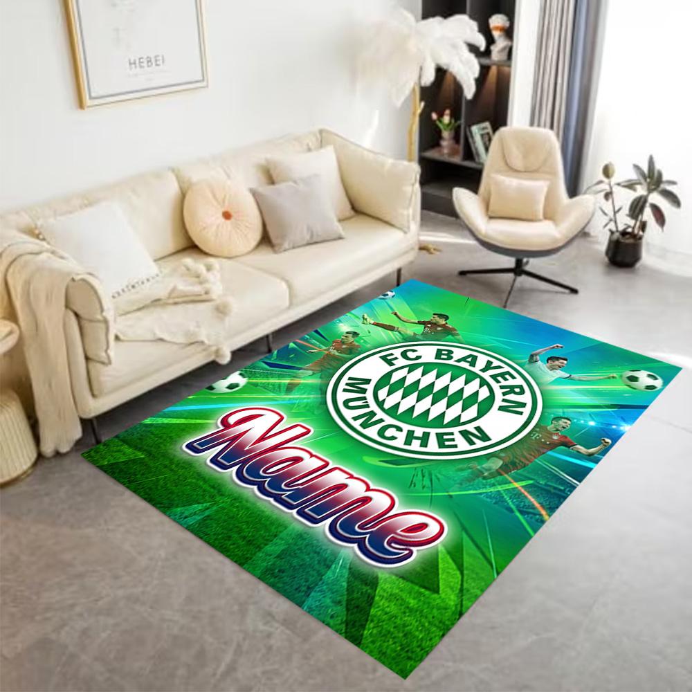 Bayern Munich Soccer Action Floor Mat Design for Hallway Dining Room Game Room Kitchen Antislip Carpet Decorate Offices Birthday/Christmas Gift