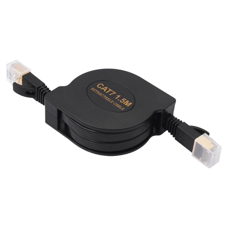 Выдвижной Ethernet-кабель CAT7 10 Гбит/с 600 МГц RJ45 Сетевой шнур Пластиковая текстура Подходит для быстрой передачи данных