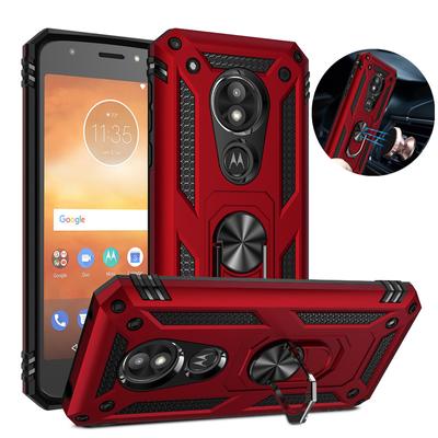 Для Motorola E5 E6 Plus G6 Play G7 Power Case Противоударный Бронированный Магнит Автомобильное Кольцо Стенд Задняя Крышка для Moto One Zoom Coque Shell