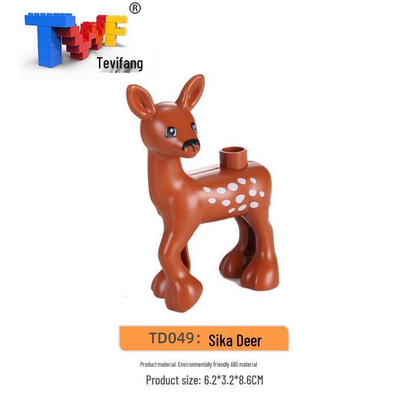 Крупные строительные блоки из частиц: Совместимые Игрушки для Обучения Животным Фермы Прерии Океана для Детей