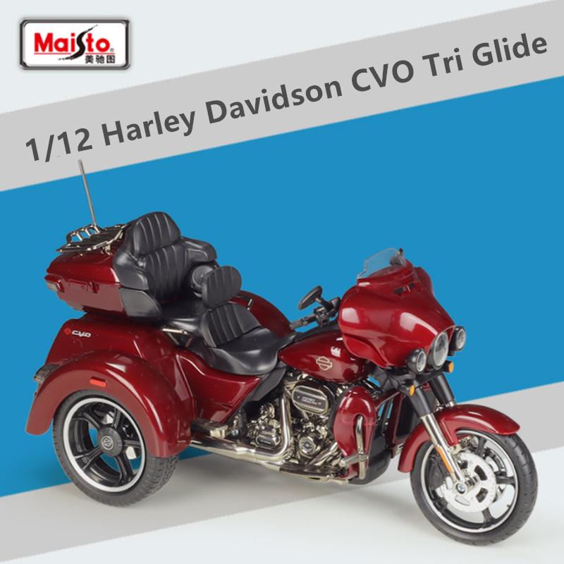 Майсто 1:12 Моделей мотоциклов Harley Davidson Cvo Tri Glide Alloy Classic Street, литые модели для досуга, подарки для детей