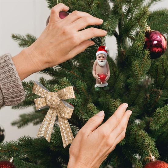 Санта-Клаус Акриловый Кулон Рождественская Елка Подвесное Украшение Акриловый Забавный Мультяшный Санта Украшение для