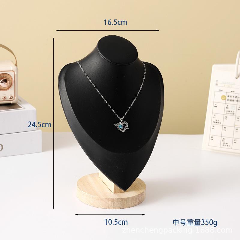 Подставка-манекен для портрета из массива дерева, стойка для демонстрации кулонов на шею, кулон, манекен для шеи, ювелирные изделия