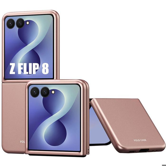 Coque pour Samsung Galaxy Z Flip 8, Protection Rigide Slim Anti-Rayures Antichoc Rose