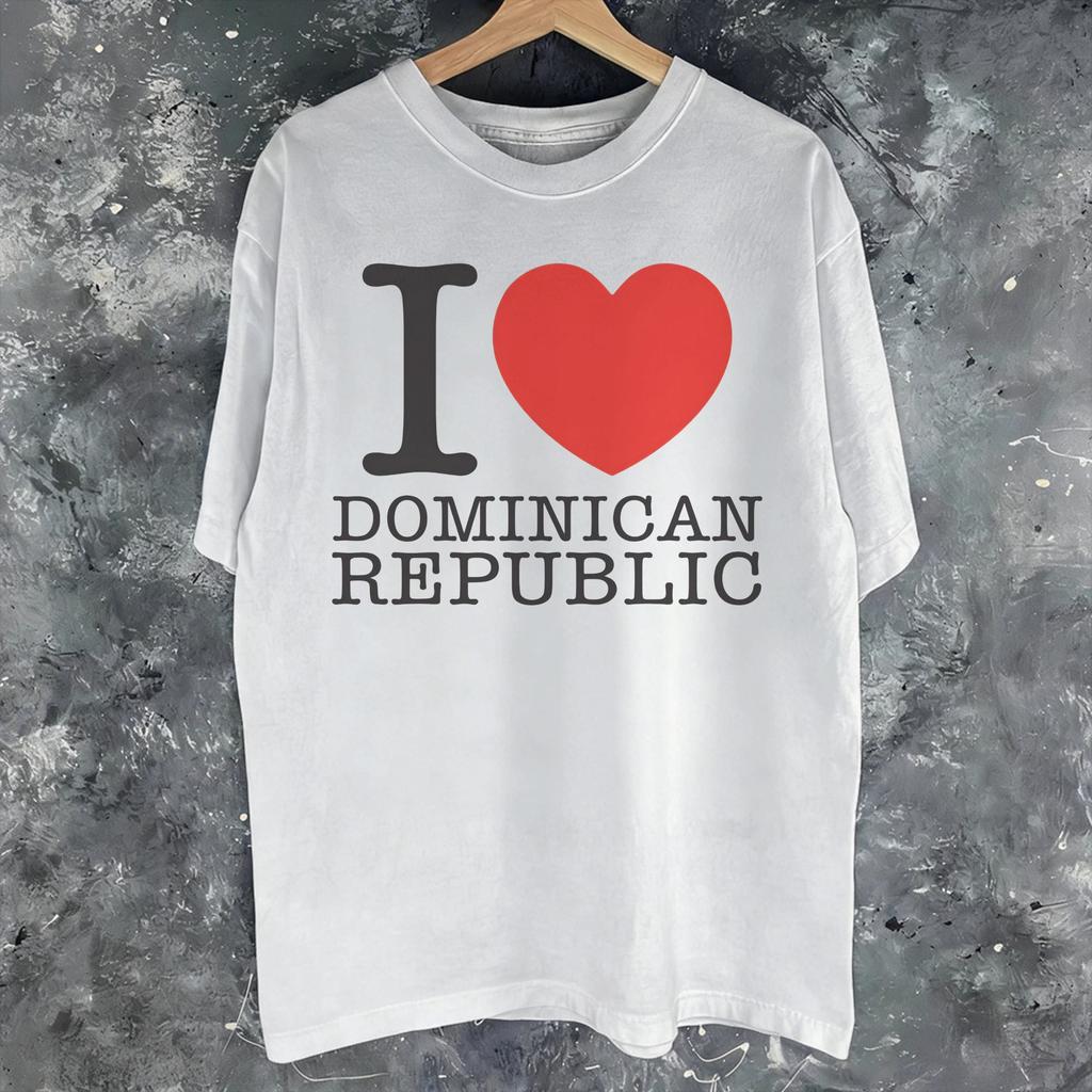 Unisex Women Graphic Print Dominican Republic Tee T Shirt Pure Cotton Tshirts Clothes