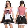 Elegant Bavarian Dirndl Dress For Women Featuring Off-shoulder Puff Sleeves Perfect For Oktoberfest Celebrations