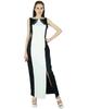 Women Long Maxi Dress Spandex Gown With Slit & Lace Casual Formal
