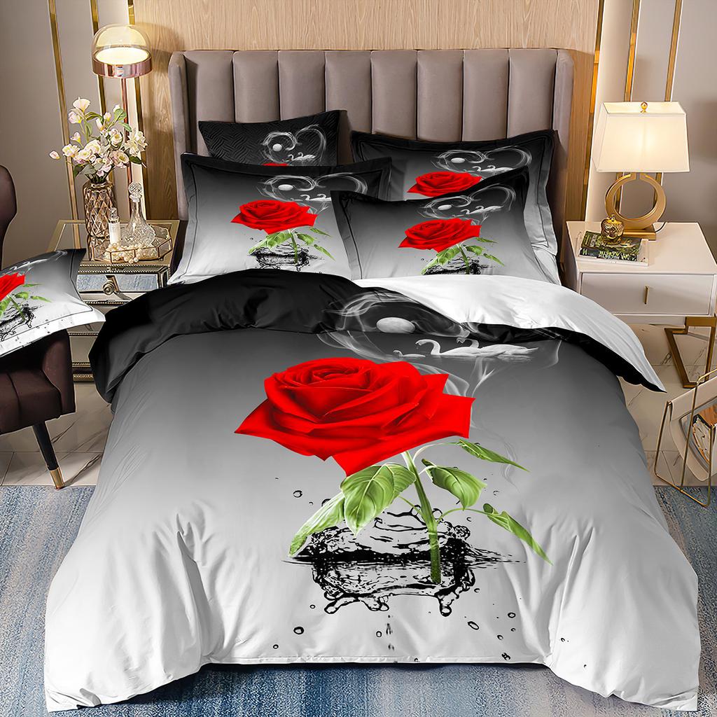 Покрывало из трех частей с цифровой 3D-печатью "Цветок бабочки"