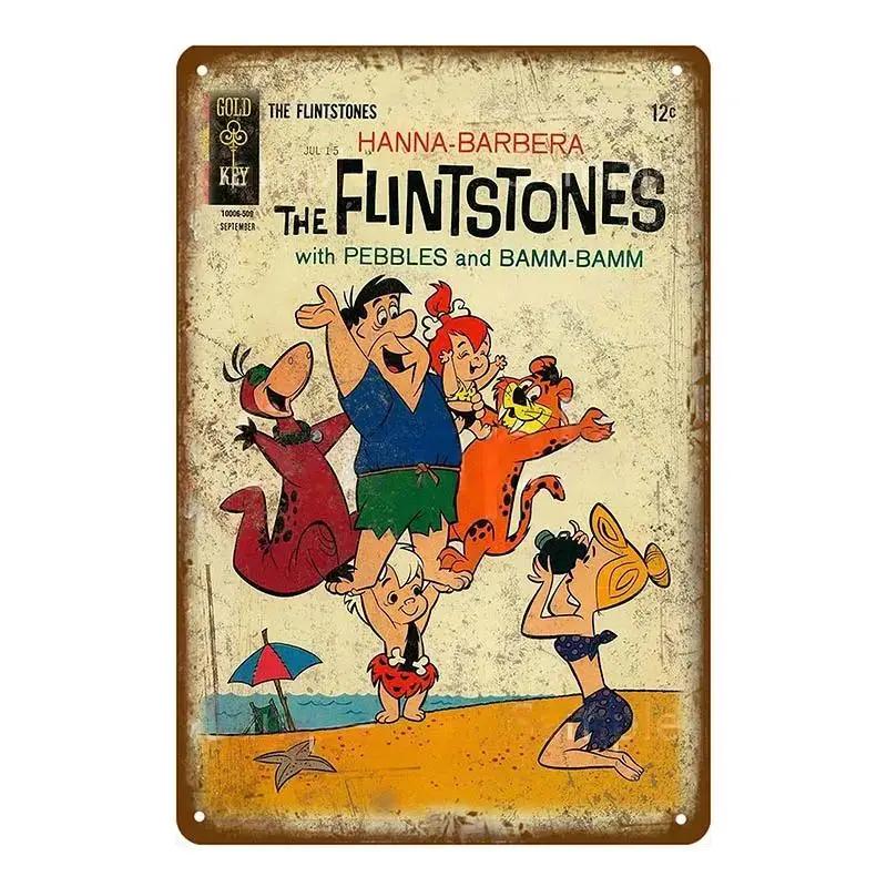 Винтажные металлические знаки с изображением мыши из комиксов, вывески, плакаты, пабы, металлические таблички, ретро-детские комнаты, домашняя спальня, гостиная, настенное искусство, декор