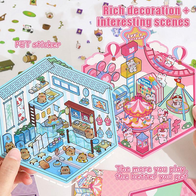 1 комплект креативных наклеек для домашних животных 3D милые мультяшные наклейки для ландшафтного дизайна Kawaii Capybara наклейки подарки