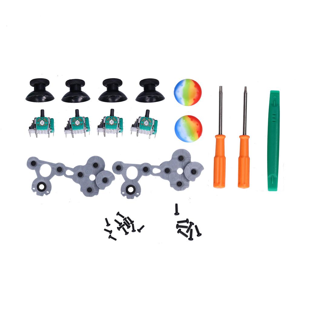 QM21070941 Joystick Replacement Kit Silicone 3D Analog Gamepad Thumbstick Repair Kit for Xbox One