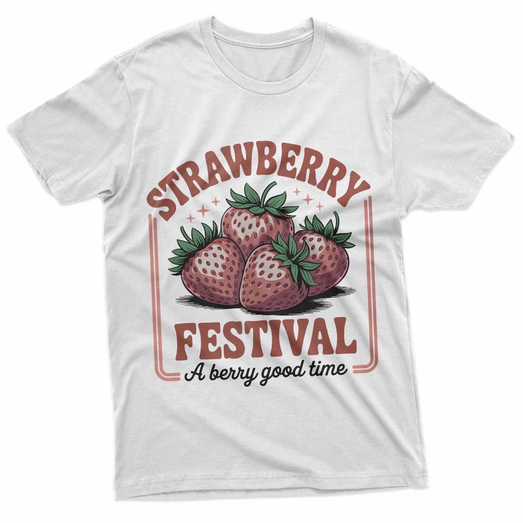 Strawberry Festival Retro Summer Fruit Vintage vibes woman T-Shirt