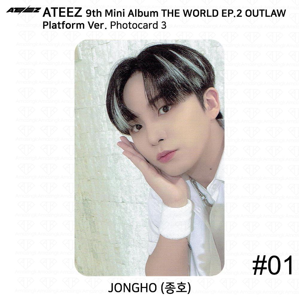 ATEEZ Девятый мини-альбом THE WORLD EP.2 OUTLAW Platform Ver Официальная фотокарточка 1 2 3