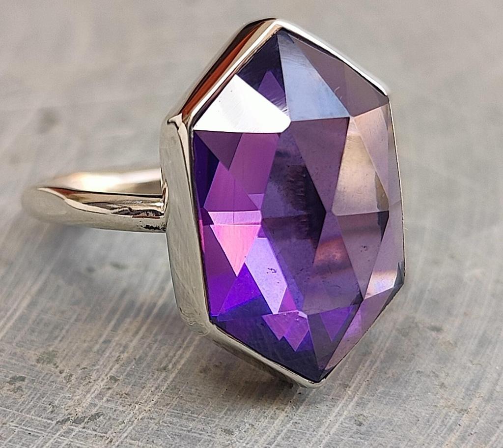 Amethyst Ring, Statement Ring, 925 Solid Sterling Silver, Purple Amethyst Gemstone, Women Ring, Engagement Ring, Gift for Her