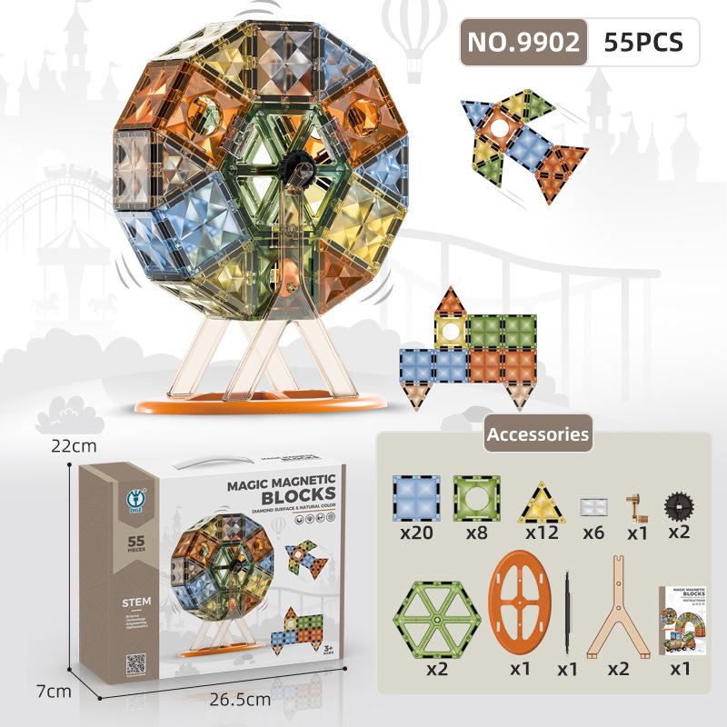 Магнитные шариковые строительные блоки Diger Pipeline: Красочный развивающий набор игрушек для детей