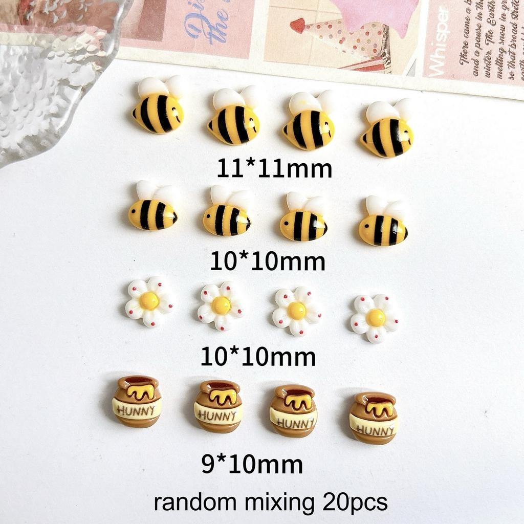 20/60 шт. Медовые баночки, смоляные подвески, подходящие для DIY-маникюра, изготовления бижутерии, поделок - Декорации в пчелиной тематике с медовыми баночками