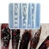 Reusable Soft Silicone Nail Mold With Intricate Gothic Floral Design For Custom 3D Nail Decorations