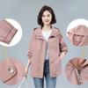 Базовые пальто с длинными рукавами, женская куртка, ветровка с капюшоном, женская свободная одежда больших размеров, новая модная женская верхняя одежда на молнии