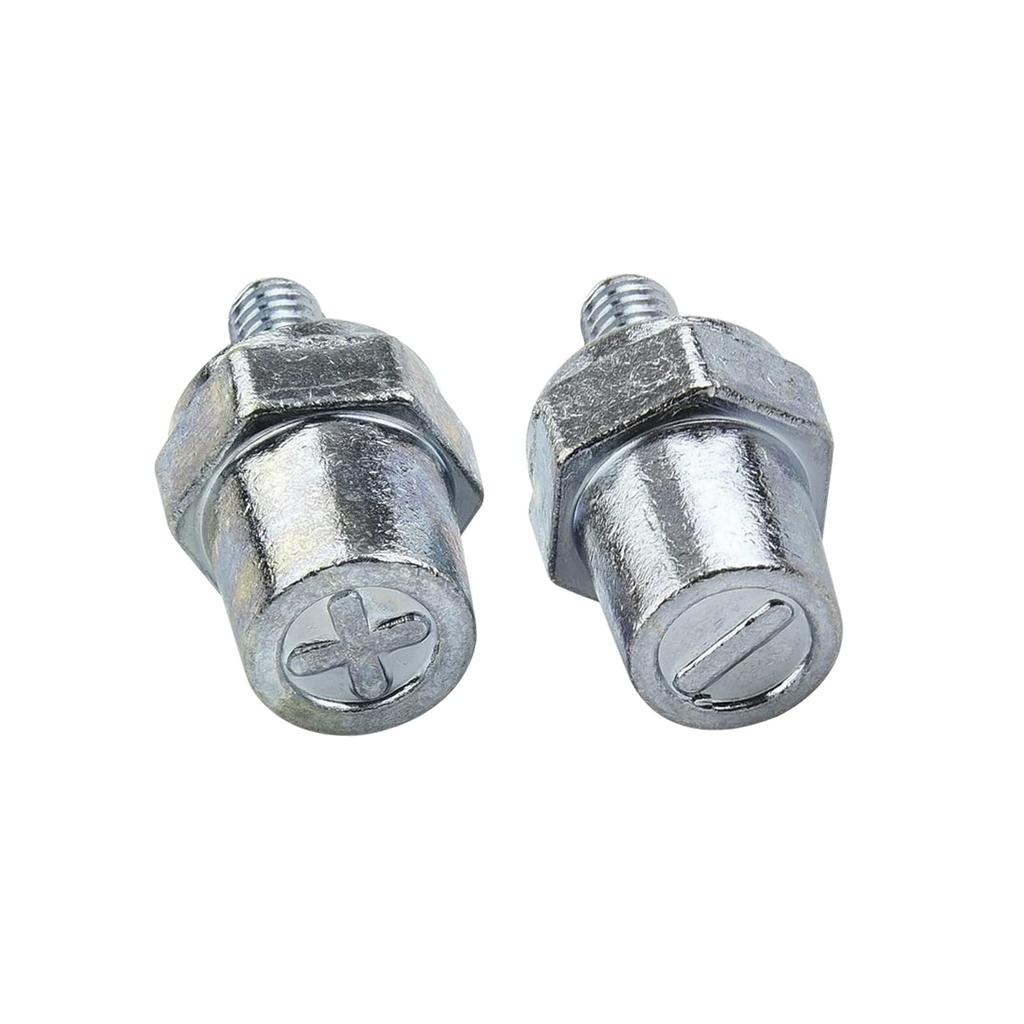 Ampper Резьбовой шпилька M8 для аккумулятора, цинковая, клемма для зарядки, адаптер клеммы M8 для удлинения (+/-), Упаковка из 2 шт.