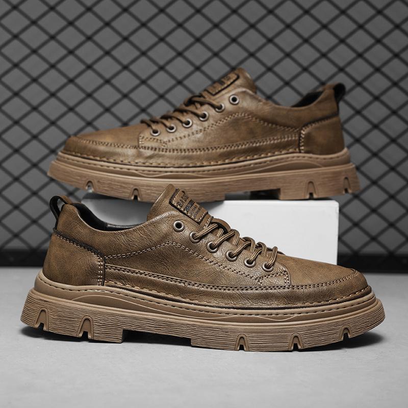 Новое поступление мужская повседневная обувь мужские кожаные оксфорды противоскользящие деловые кроссовки ручной работы официальная деловая обувь для отдыха и прогулок на плоской подошве
