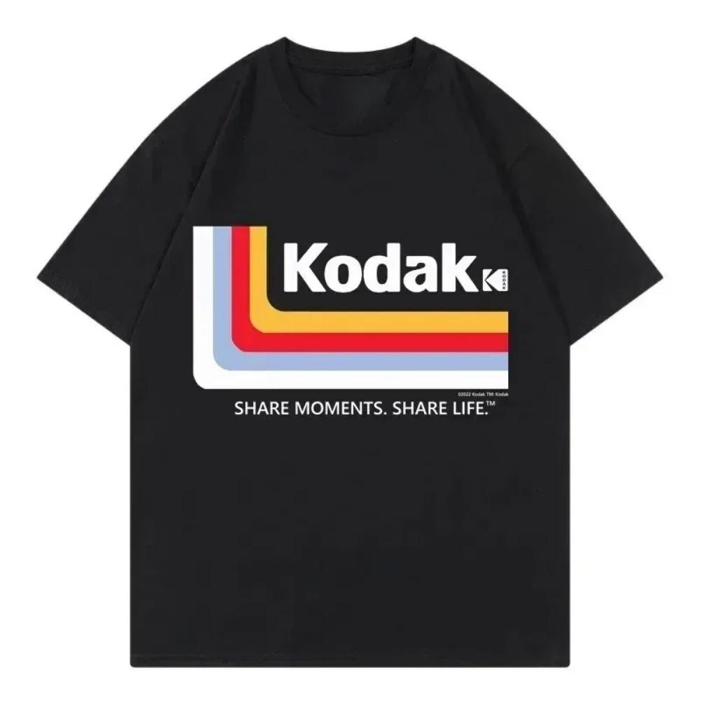 Горячая Распродажа Бренд Kodak Корейская Мужская Женская Футболка С Коротким Рукавом Футболка Одежда Дизайнерская Футболка Высокое Качество Футболка Летние Топы Мода