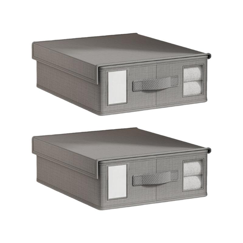 Дышащий Нетканый Материал Контейнер для Постельного Белья Органайзер для Постельного Белья С Пылезащитной Крышкой И Прозрачным Окном