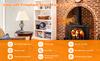 Heat Powered Stove Fan for Wood Fast Start 4-Blade Fireplace Fans Ultra Quiet Increases 80% more Warm Air Energy Saving