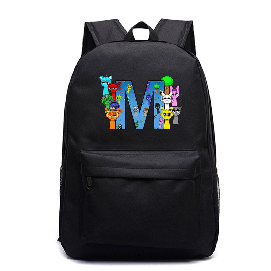 Leisure Travel Backpack Rhythm Box 26 Letter School Bag Elementary and Secondary School Students Peripheral Backpack Trend