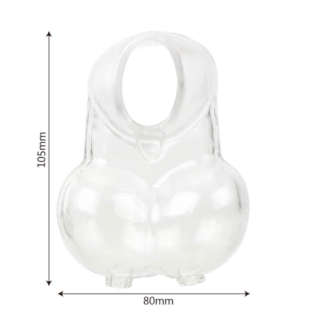 Soft Stretchable Ball Stretcher Scrotum Restraint Bag Testicle Snap Ring Delayed Ejaculation SM Passion Adult Sex Toys For