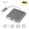 Professional Multi-port Adapter USB-C USB 3.0 USB 3.1 Type C 3 in 1 Hub 4K HDMI